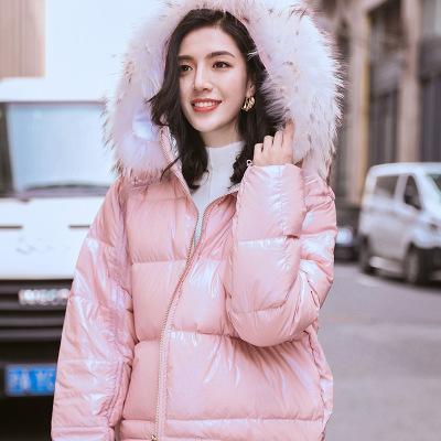 Women's Street Fashion Short Warm Outwear Thick Duck Down Loose Jacket Reversible Clothes Puffer Jacket (Stand Collar or Hooded )