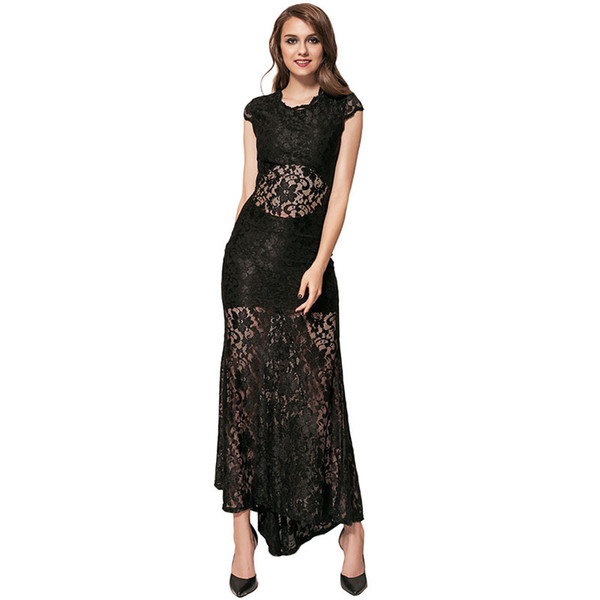 Solid Tank Sleeveless Lace Autumn Empire Hot Sale New Arrival Plus Size Vestidos De Fiesta Long Dress Charm Women Dress