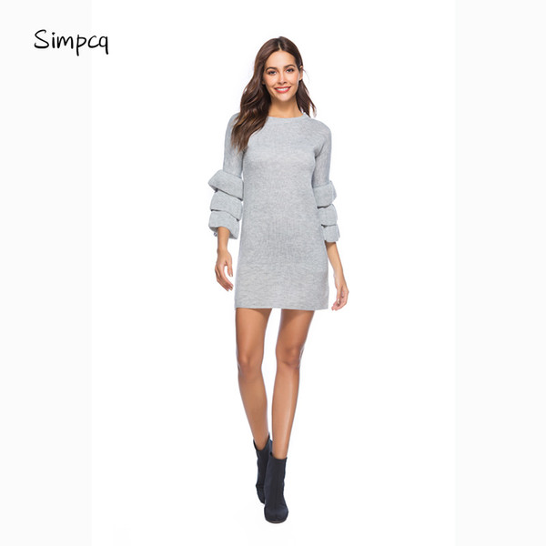 Simpcq Mulher Primavera Outono Blusas de Malha Moda Sólidos Camisa Mujer Invierno Puxar Femme Trui MY3010 Pullovers Casuais