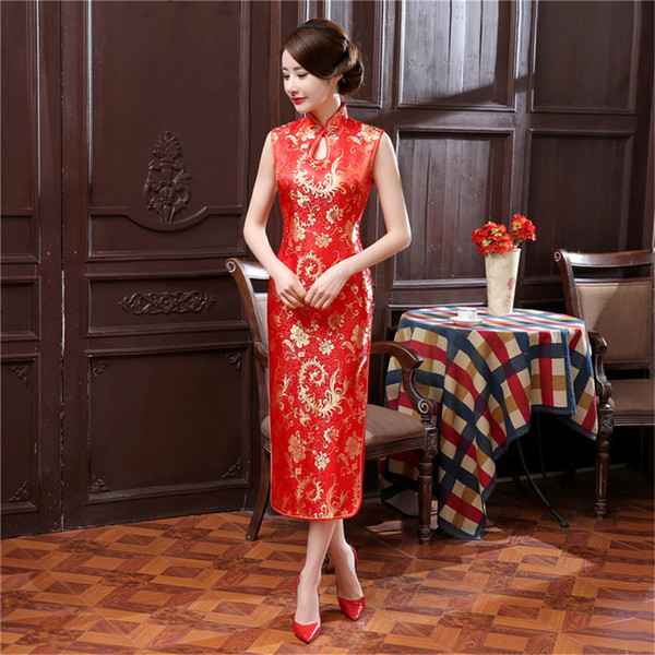 Shanghai Story Keyhole Vintage chinese traditional clothing chinese style dresses long cheongsam chinese traditional dress Qipao Multicolor