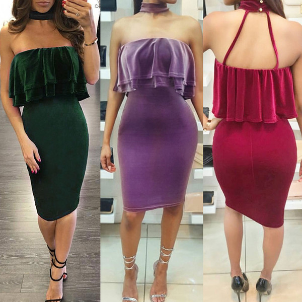 Buyter(TM) New Fashion Large Collar Chest Strap Ruffle Summer Light Dress Skirt Nightclub in Hot Sale