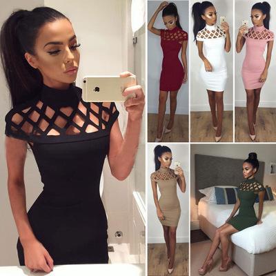 5XLNew Style Hollow Out Pencil Dress OL Dresses Silm Fitting Office Lady Skirt A line Skirt 