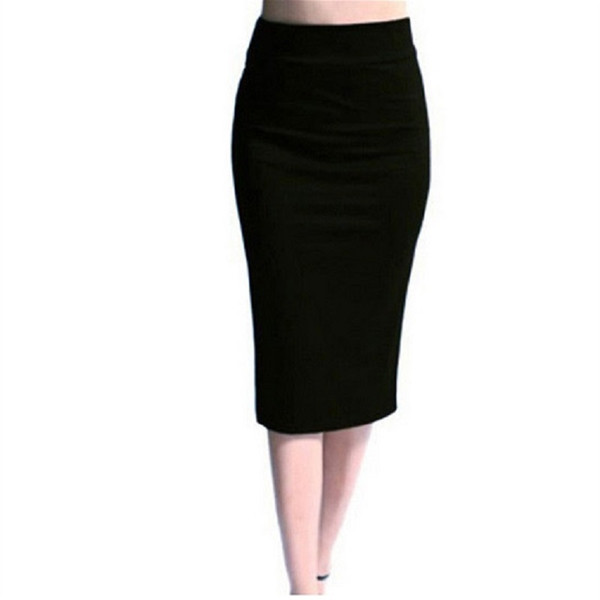 Sexy Slim Pencil Women Skirt 2018 New High Quality Fashion Casual Stretch Bodycon Midi Pencil Skirt OL Ladies Bottom Red