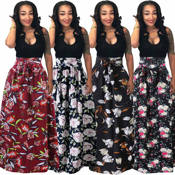 African Skirt For Women Summer Vertical Long Print Skirts For Women Dashiki African Style Clothing Long Maxi skirt