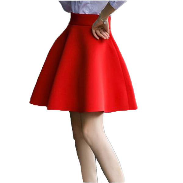 XS-5XL Plus Size Sexy Skirt Women 2018 Solid Thick Tutu Skirts High Waist Flared Super Mini Skater Super Short Skirt 0804-30