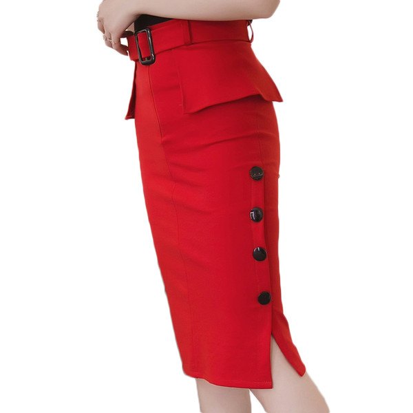 2018 Summer 5XL Plus Size Slim Sexy Maxi Skirt Faldas Women Elastic High Waist Pencil Skirt Step Office Midi Saias Longas