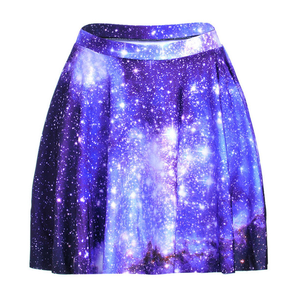 Tutu 2015 Sexy Fitness Women A-Line Purple Star Skirt 3D Digital Printing Skirt Drop shipping S M L Size Free Shipping