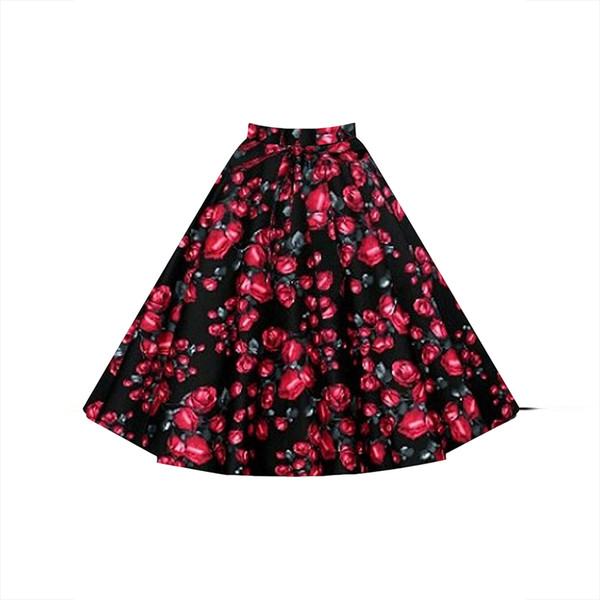 Wholesale- 2017 New Style Casual Street Wear Women Skirt Summer Solid Party Skirts Female Empire Waist A Line Ball Gown Knee Length Skirts