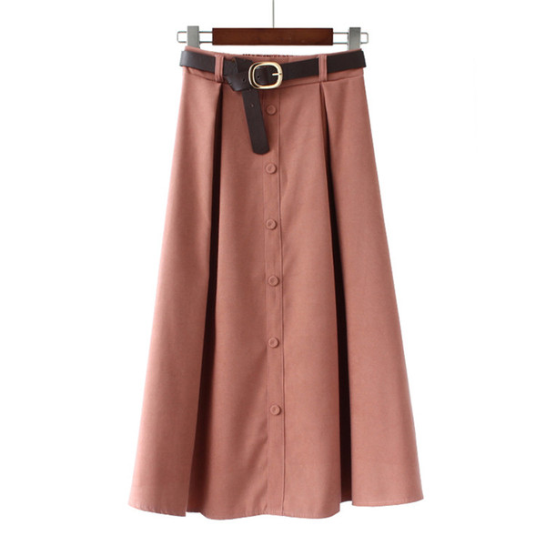 High Waist Women Cotton Skirts Summer Women Boho A-Line Long Skirt Faldas Jupe Femme Midi Skirt With Belt Saia