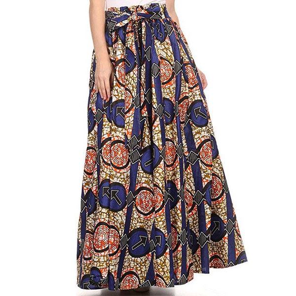 Women's Maxi Long Skirt Bohemia Style With Flora Flower Print Gilr's Beach Clothing Summer bsq04