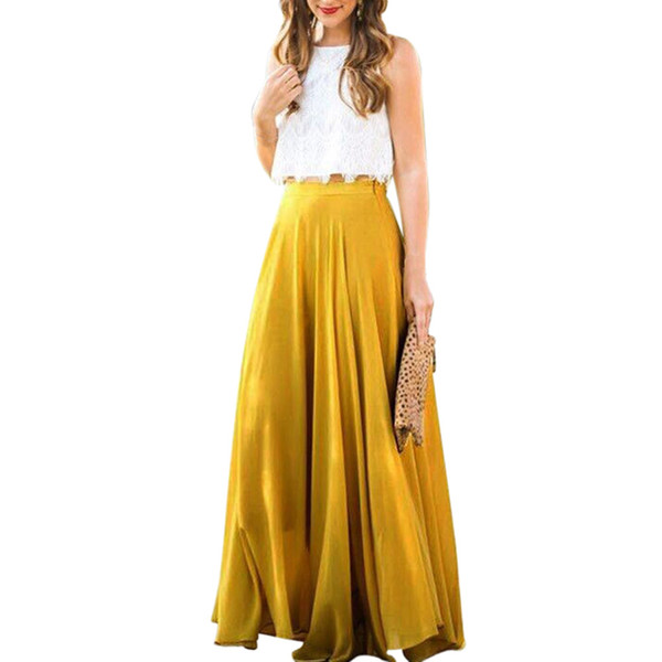 Women Wild Chiffon Skirt Stretch High Waist Short Skater Flared Pleated Skirt High Quality Falda Plisada De Cintura Alta clothes