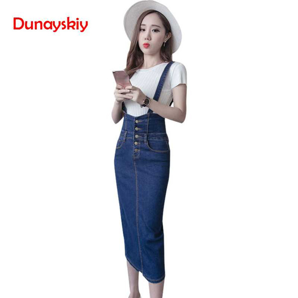 New Single-breasted Vintage Jeans Skirts Denim Sexy Split Long Skirt High Waist Slim Casual Women's jeans Skirts Plus Size 3XL