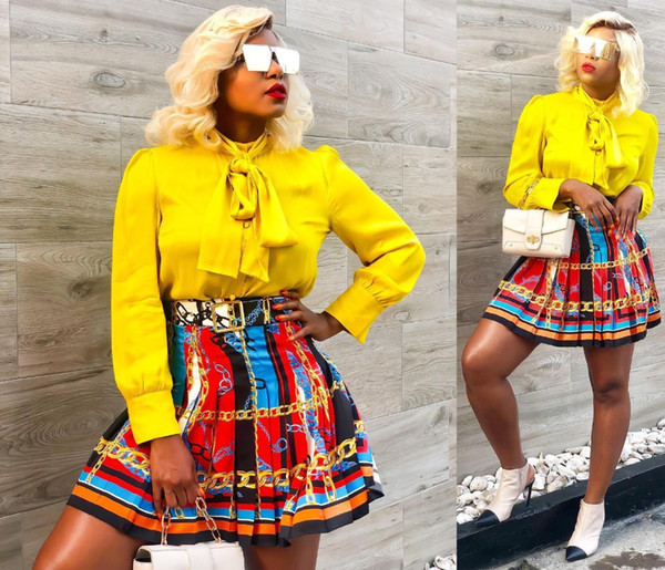 Vintage Printed Sexy Mini Pleated Skirts Summer High Waist Fashion A-Line Skirts High Street Short Party Skirts D8252