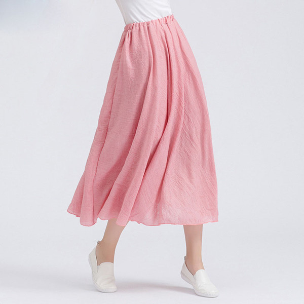 Summer Skirts Beach Style 2017 New Arrival Skirts Elastic Waist Fancy Women Dress Cheap Free Shipping Pink, Red,White, Black,Navy