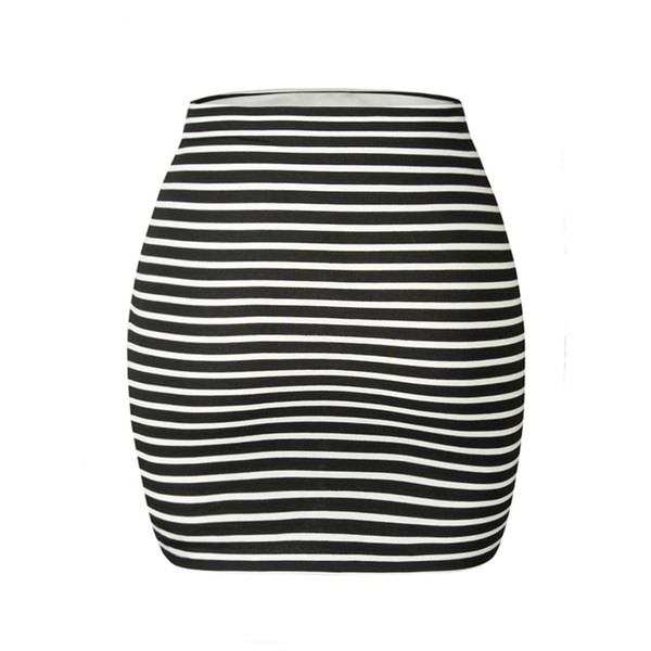 SVOKOR Casual Striped Print Short Pleated Skirt Female A Word Series High Waist Summer Sexy Slim Chiffon Skirt 2019