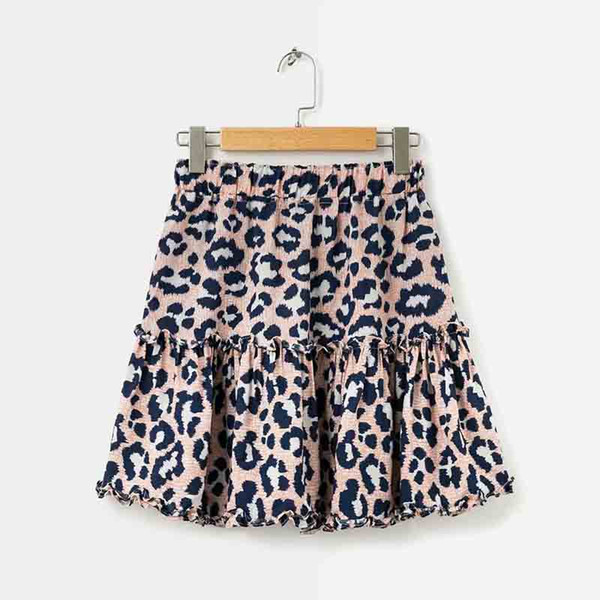 Women Skirts 2019 Spring & Summer Fashion Casual Leopard Print Panelled Street Style A-Line Skirts Cotton Blend Size S-L