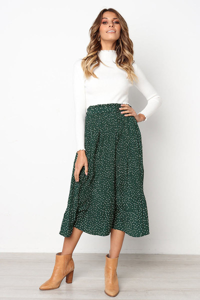 Floral Dot Skirt Midi Skirt Casual Skirts Printed Designer Fashion Women Dress Clothes Summer Dresses Fashion Drop Ship 220096