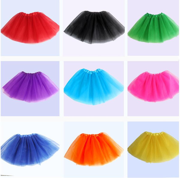 10pcs/lot 3-10 Years Old Free Size Candy Color Kids Tutus Rabbit Ballet Ball Down Skirt Dance Dresses 3layers Children Pettiskirt Clothes