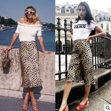 Women dress 2018 new European style Sexy hot sale trend leopard print skirt Fashion MIDI skirt