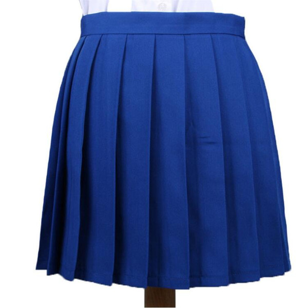 Women Cosplay Pleated Skirt Girl School Uniform Skirt Solid High Waist Skirt Mini Skirts Plus Size 3XL