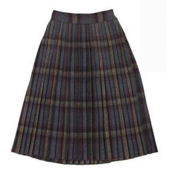 Korean New Vintage Plaid Wool High Waist Long Skirts Pleated Skirt In The Long Section Women Winter Skirt 2017