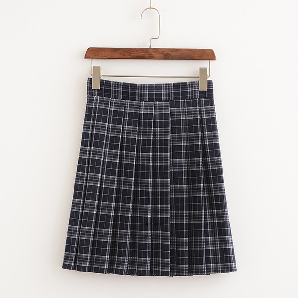 3 Color S-XXL Plus Size Plaid Style Japanese Uniform Skirt High Quality