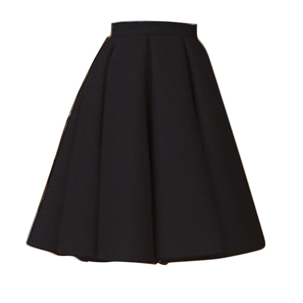 2019 New Retro Autumn Pleated Skirt Women High Waisted Body Skirt New Europe Umbrella