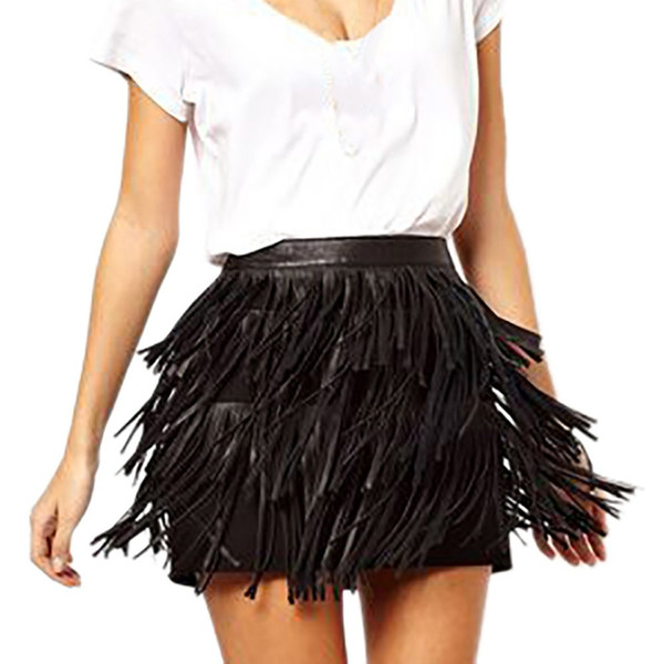 Fashion Women Holiday Summer Zipper Tassel High Waist Stage Party Mini Skirt Solid Women Exquisite Skirt Vestido Harajuku #by