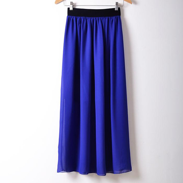 2016 Summer style Fashion Long Maxi Skirts Newest Elastic Waist Bohemia Long-Length Women Skirts Colorful Casual Skirts