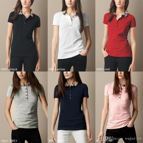 Polos ladies fashion casual polo shirt ladies polo shirt 8-color s-2XL Camisetas blouse Mujer camiseta