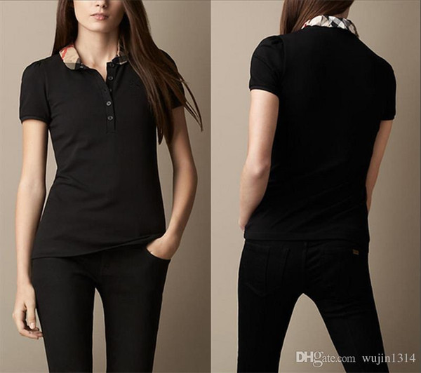 Polos ladies fashion casual polo shirt ladies polo shirt 8-color s-2XL Camisetas blouse Mujer camiseta A05