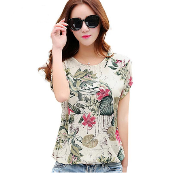 Floral Print Women's Blouses Ladies Shirts Summer Tops Casual Plus Size Blouse Shirt Fashion Korean New Blusas Female