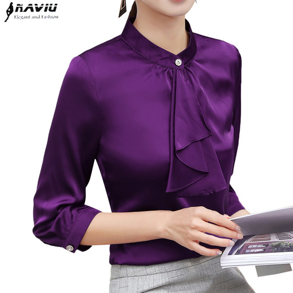 Spring Elegant ruffles shirt women fashion clothes slim Half sleeve chiffon Blouse office ladies work wear plus size tops