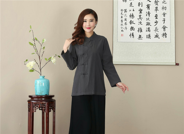 Shanghai Story Long Sleeve Chinese Traditional Top For Women Blouse Blouses