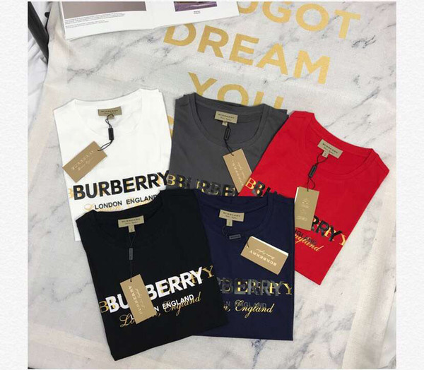 Hip BB Europe Italy Roma Spring Summer T shirt Fashion Men Women Sequins Logo Luxury T-Shirt 6 colors Casual Cotton Tee Top