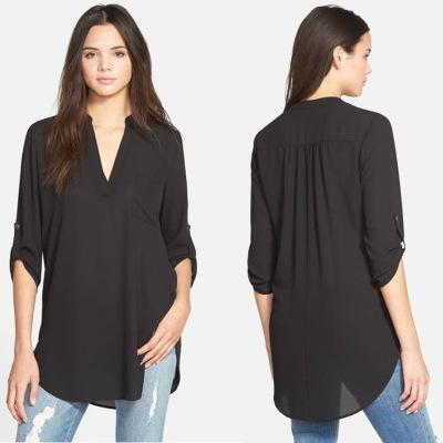 5XL Sheer Chiffon Blouse Plus Size Women Clothing Long Sleeve Autumn Brand Shirt Casual Loose Oversized Top Chemise Femme