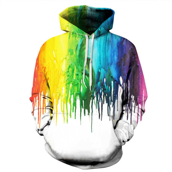 Wholesale- Splash-ink 3D Printed Hoodies Europe and America Style Fashion Sweatshirt hip hop hoody coat jacket Plus Size sudaderas hombre