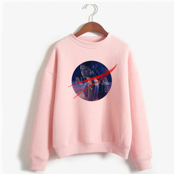 Thank U Next Album Sweatshirt Ariana Grande Space Hoodie Women Long Sleeve Crewneck Sweatshirts Feminist Clothes