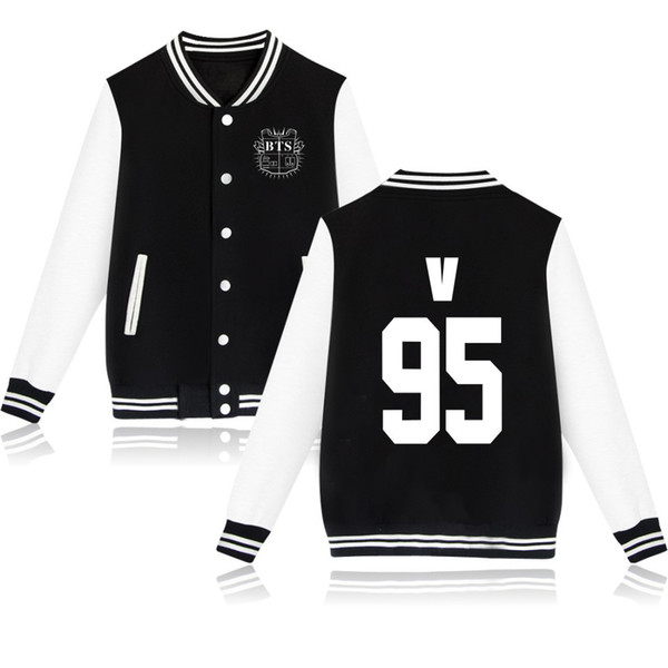 BTS Bangtan Boys baseball uniform Jungkook jhope jin jimin v suga long sleeve jacket high quality hoody Sweatshirt