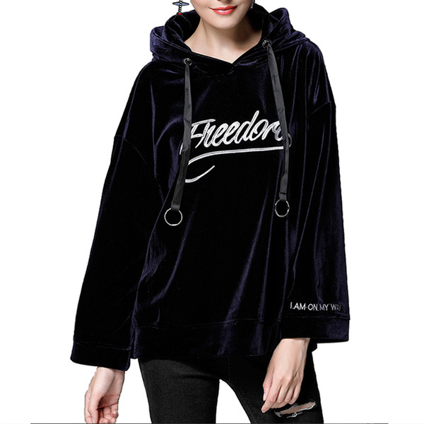 women clothes 2019 New Women hoodies sweatshirt Autumn winter Warm long sleeve Hooded loose letters printing Hoodie