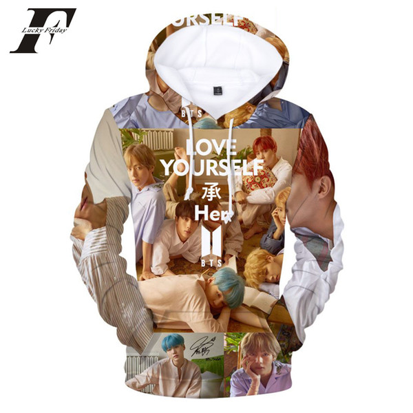 BTS kpop harajuku 3D Print hoodie Sweatshirt Women men moletom K-pop korean Idol Hip Hop Sweatshirts Female Fans tracksuit