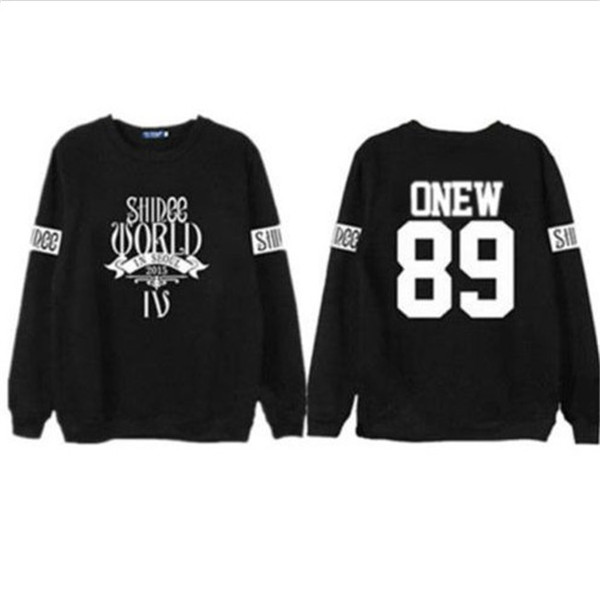 Wholesale-Kpop SHINee Unisex Cotton Pullover Taemin ONew Minho Sweatershirts