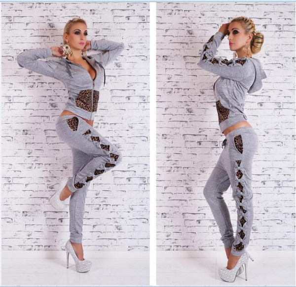 New Spring Sport Suit Women Fashion Sweatshirt Print Tracksuits Women's 2 pieces Jogging Sets W80