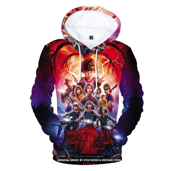 2018 Stranger Things Cartoon New 3D Hoodies Sweatshirt Women/Men Hoodie Fashion Tracksuit Casual Clothes Plus Size