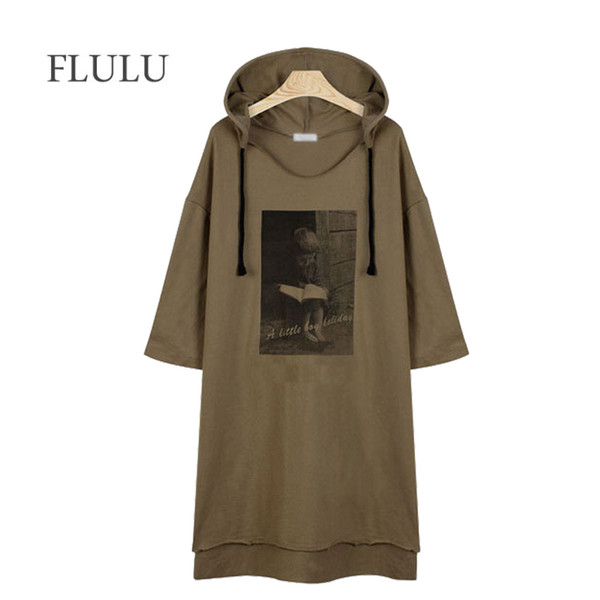 FLULU Casual Autumn Winter Women Sweatshirt 2018 Print Floral Warm Loose Hoodies Sweatshirt Long Sleeve BF Top bts Plus Size 5XL