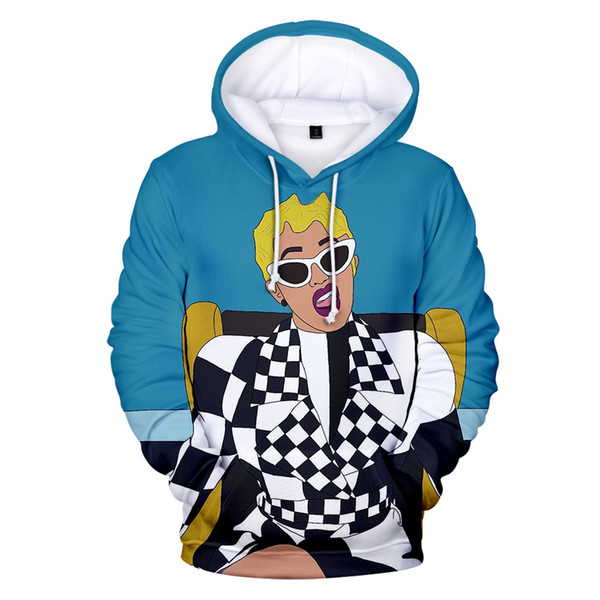 2019 New Fashion Hip Hop CARDI B 3D Hoodies men/women Autumn Harajuku pullover Sweatshirts CARDI B winter 3D Hooded