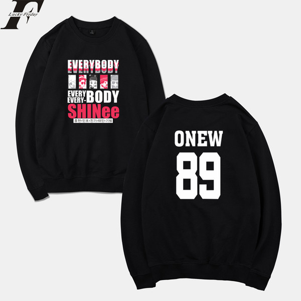 LUCKYFRIDAYF SHINee Jonghyun Anime Kpop Hoodies Sweatshirt Women/Men Spring Sweatshirts Hoodies Mulheres Kpop Warm Clothes