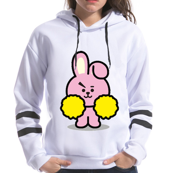 Spring Female Long Sleeve Hooded Fashion Harajuku Bts Print Women Hoodies Bt21 Printting clothes Sweatshirts