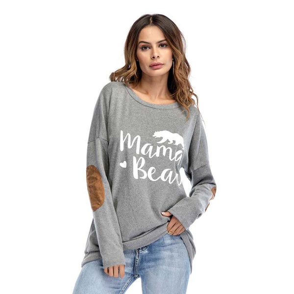 autumn and winter long sleeved patch lady's coat Long Sleeve Hooded Pullover Sweatshirts