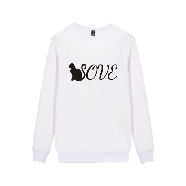 KELUOXIN Lovely Cat Printed Hoodies Fashion Sweatshirt Womens Autumn Long Sleeve Sweatshirt Hooded Pullover Sudadera Mujer